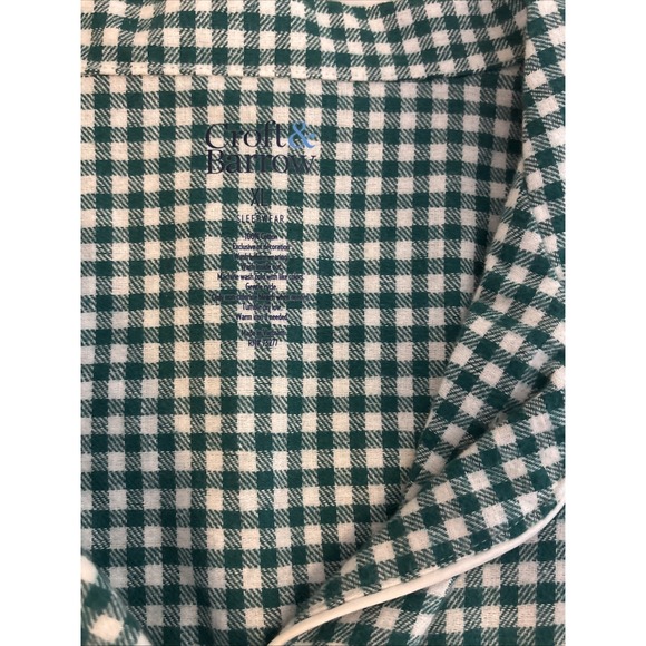 Men's Croft And Barrow Two Piece XL Green Plaid Pajama Shirt And Pants Set - Picture 2 of 14